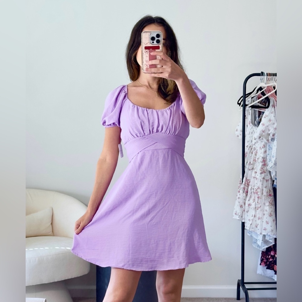 new with tags altar'd state lilac bow tie back dress
